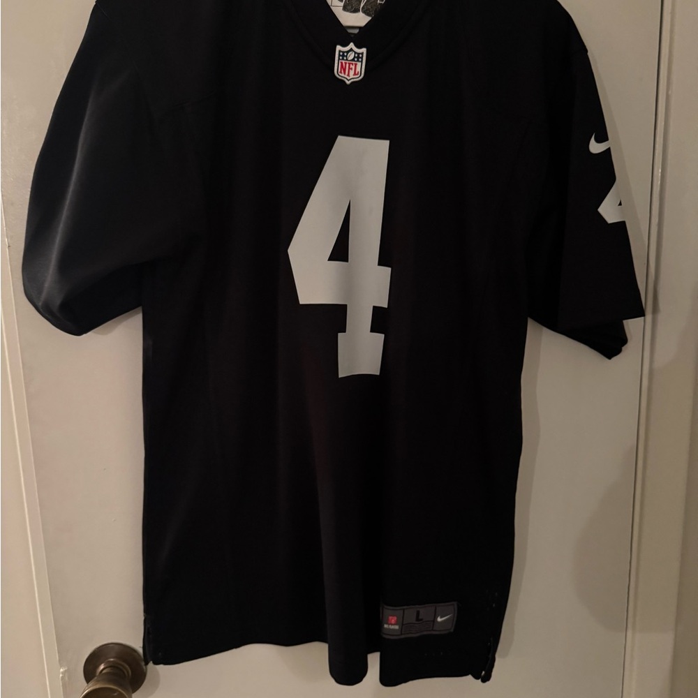 NFL Black Jersey with Number 4 and Shield Logo